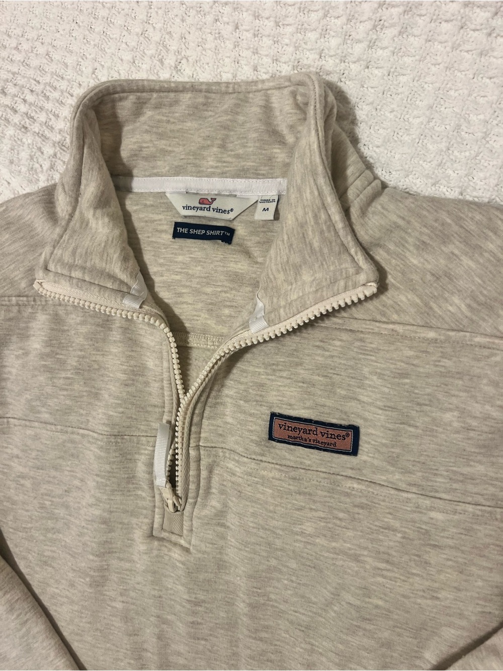 Vineyard Vines Women’s Grey Quarter-Zip Shep Shirt Martha’s Vineyard